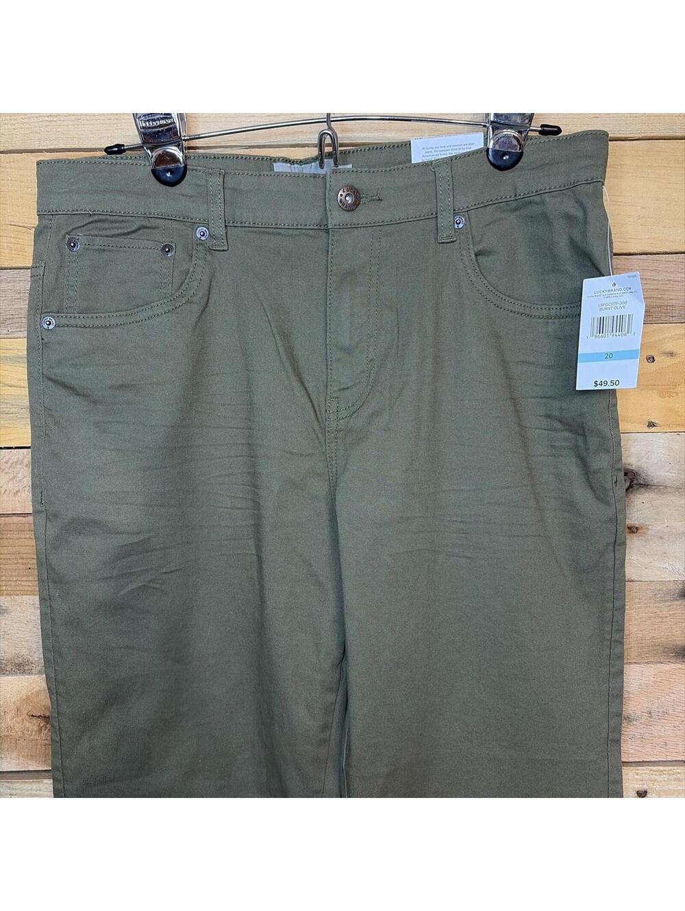 Lucky Brand Pants Boys 20 NWT Classic Straight Stretch Burnt Olive Casual Play - Picture 2 of 9